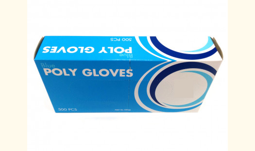 Disposable Polythene Food Grade Gloves (500) - Blue